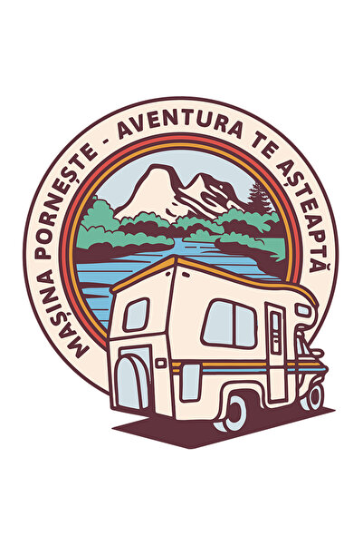 StoryGift Romania Sticker Eticheta 50CM Adeziv masina porneste aventura te as...