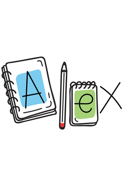 StoryGift Romania Sticker Eticheta 40CM Cu Numele Alex, si Mesaj Amuzant, Curios, Sociabil, Galagio cu Margini A