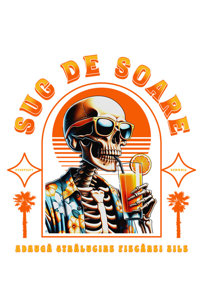 StoryGift Romania Sticker Adeziv 90CM Adeziv Suc de soare adauga stralucire fiecarei zile cu Margini Albe, PVC V