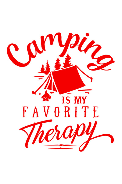 StoryGift Romania Sticker Eticheta 40CM Exterior cu mesajul "Camping is my fa...