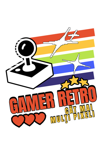 StoryGift Romania Sticker Autocolant 70CM Adeziv Gamer Retro. cat mai multi p...