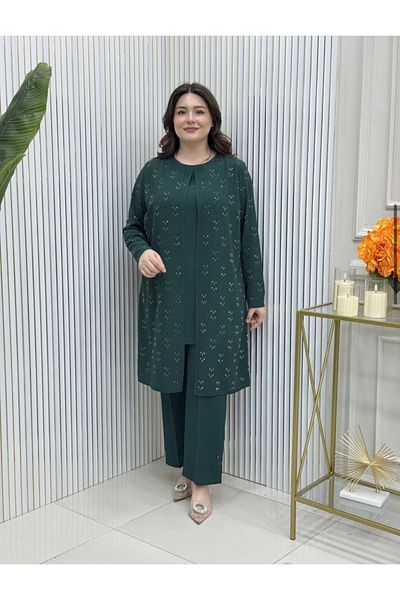 GK Σετ τουνίκ Plus Size με πέτρα πρέσας