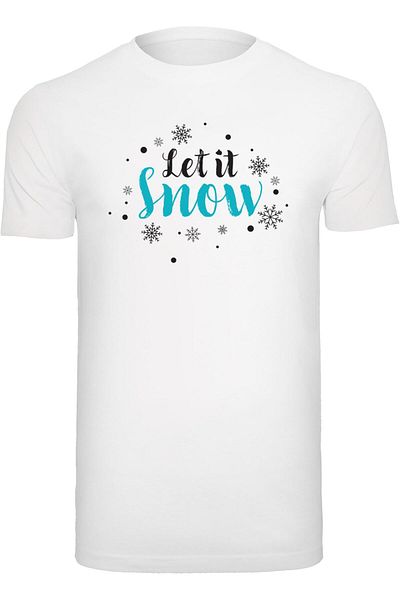 Merchcode Herren Let It Snow T-shirt Round Neck