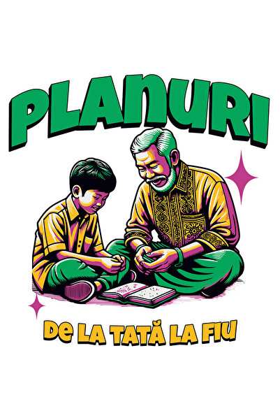 StoryGift Romania Sticker Autocolant 70CM Adeziv Planuri de la tata la fiu, m...