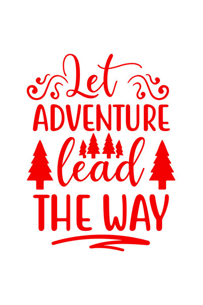 StoryGift Romania Sticker Adeziv 90CM Exterior cu brazi si mesajul in engleza "Let adventure lead the way" - las