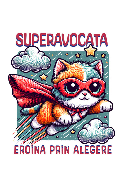 StoryGift Romania Sticker 28 Cm Super Avocata, Supererou, Eroina Prin Alegere...