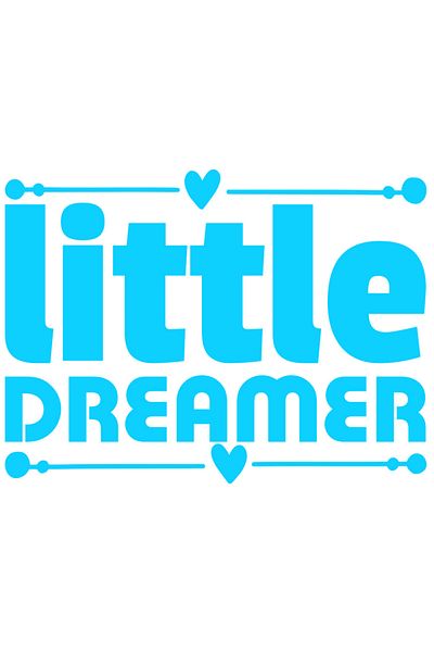 StoryGift Romania Sticker Eticheta 50CM Exterior cu inimioare si textul "Little dreamer" - micut visator copilar