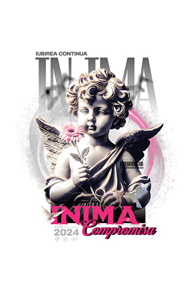 StoryGift Romania Sticker Eticheta 40CM Iubirea Continua - Inger cu Inima Com...