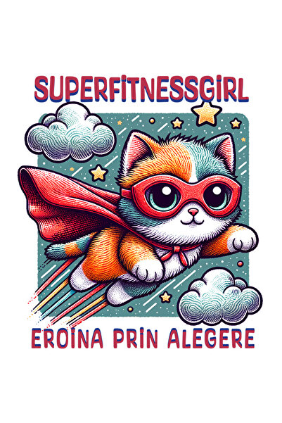 StoryGift Romania Sticker Autocolant 70CM Super FitnessGirl SuperErou, Eroina...