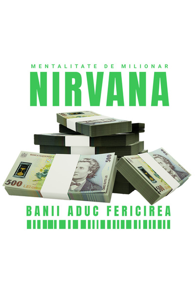 StoryGift Romania Sticker Adeziv 90CM _Nirvana - Banii Aduc Fericirea cu Marg...