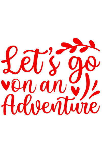 StoryGift Romania Sticker Adeziv 90CM Exterior cu mesajul "Let's go on an adventure" - hai sa mergem intr-o aven
