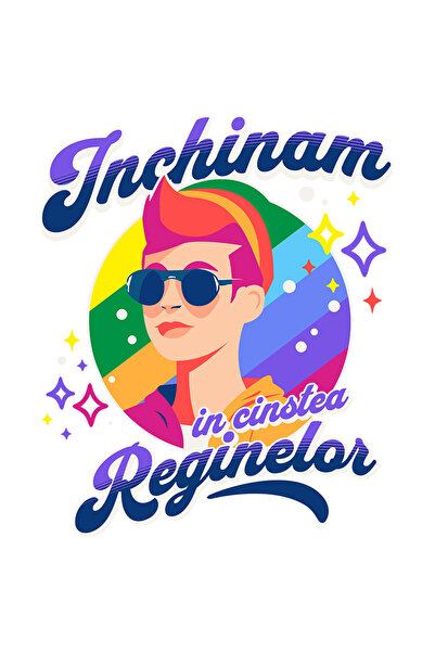 StoryGift Romania Sticker Eticheta 40CM Adeziv inchinam in cinstea reginelor ...