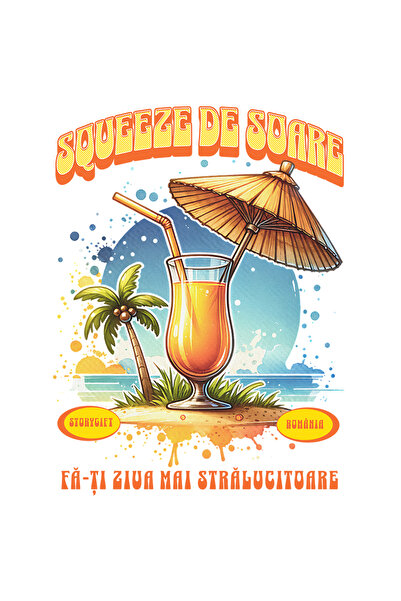 StoryGift Romania Sticker Adeziv Squeeze De Soare_ Adauga Stralucire Cocktail...