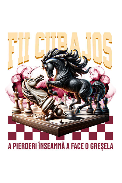 StoryGift Romania Sticker Autocolant 70CM Adeziv talba de sah, cal inaintat f...