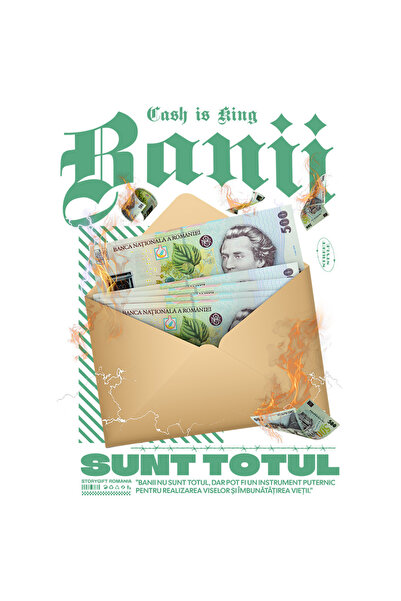 StoryGift Romania Sticker Eticheta 50CM Banii sunt Totul - Plicul cu Bani de ...