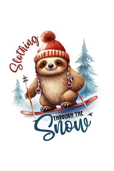 StoryGift Romania Sticker Autocolant 70CM cu animalul sloth/lenes cu mesajul ...