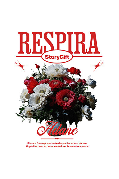 StoryGift Romania Sticker Autocolant 70CM Vaza cu Flori - Respira Adanc cu Ma...