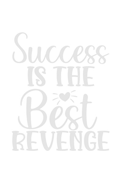 StoryGift Romania Sticker Autocolant 30CM Exterior cu inimioara si mesajul motivational "Success is the best rev