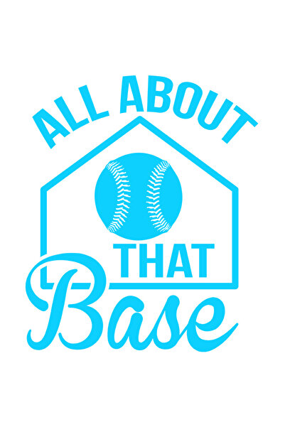 StoryGift Romania Sticker Exterior cu o minge de baseball si mesajul in limba engleza "All about that base"