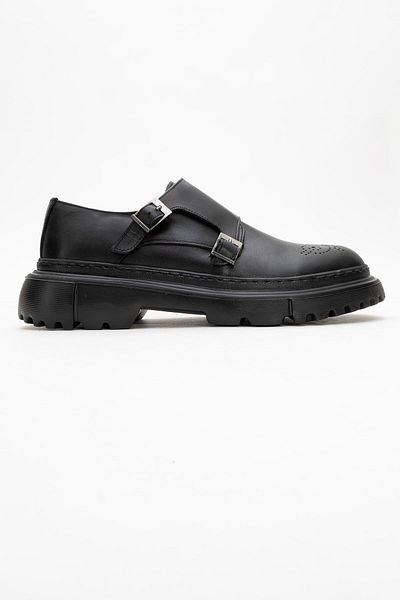 depderi 100% Genuine Leather, Stitched to the Sole, Inner Outer Leather, Thick Sole Men's Leather Shoes