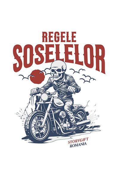 StoryGift Romania Sticker Autocolant 70CM Adeziv regele soselelor schelete pe motor viteza motocicleta cu Margin