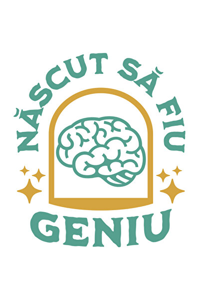 StoryGift Romania Sticker Autocolant 70CM Adeziv Nascut sa fiu Geniu creier i...