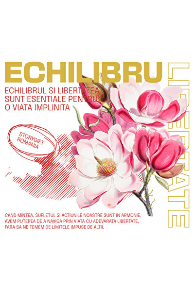 StoryGift Romania Sticker Autocolant 70CM ECHILIBRU SI LIBERTATE cu Margini A...
