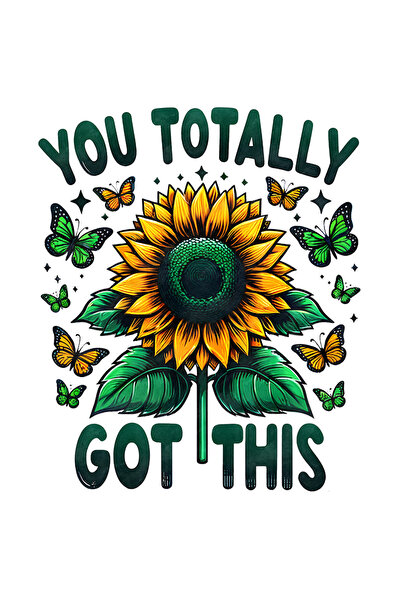 StoryGift Romania Sticker Adeziv 90CM cu floarea-soarelui cu mesajul "You tot...