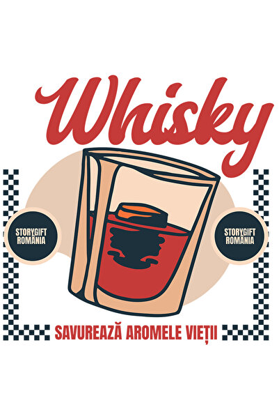 StoryGift Romania Sticker Autocolant 70CM Adeziv Whisky_ savureaza aromele vi...