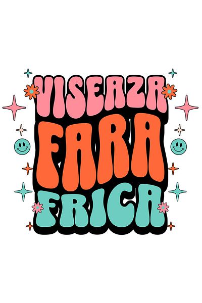 StoryGift Romania Sticker Autocolant 70CM Viseaza Fara Frica cu Margini Albe, PVC Vinyl 70 cm