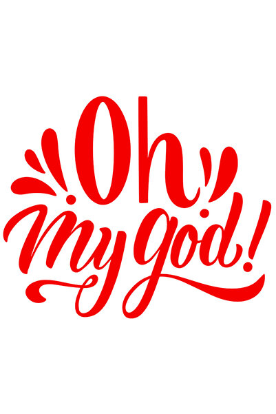 StoryGift Romania Sticker Autocolant 70CM Exterior cu textul "Oh, my God!" - ...