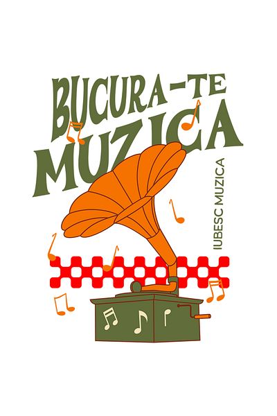 StoryGift Romania Sticker Label 50CM Adhesive Enjoy Music Music Lovers Classical Party with Margi