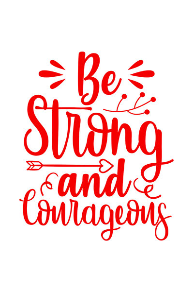 StoryGift Romania Sticker Autocolant 30CM Exterior cu sageata si mesaj motivational "Be strong and courageous" -