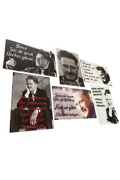 Limly Tasarım Nazım Hikmet RAN 6’lı Retro Poster Seti