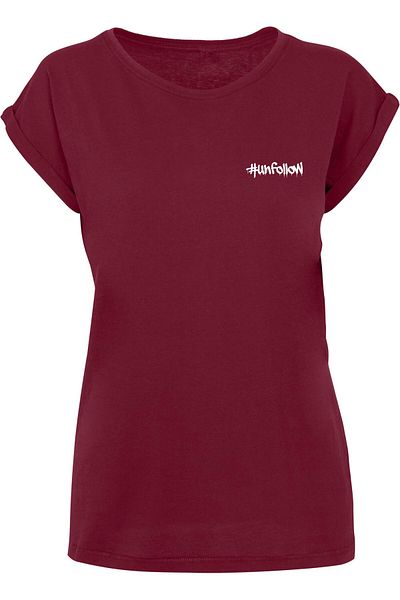 Merchcode Damen Ladies Unfollow Extended Shoulder Tee
