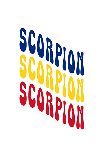 StoryGift Romania Sticker Autocolant 70CM Cuvantul Scorpion, in Culorile Stea...