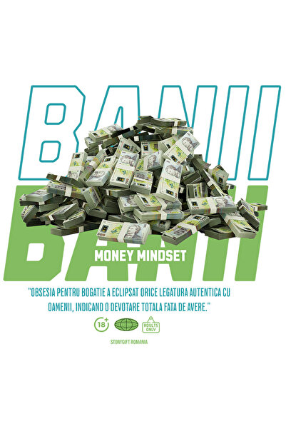 StoryGift Romania Sticker Adeziv 90CM O Gramada de Bani - Money Mindset cu Ma...