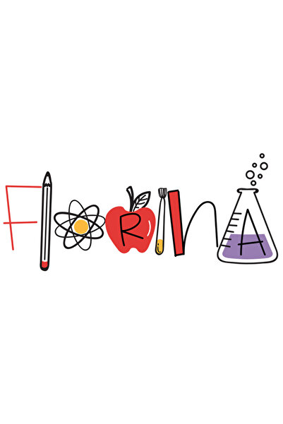 StoryGift Romania Sticker Adeziv 90CM Cu Numele Florina, Scoala, Chimie, Materii, Algebra, Geometrie cu Margini