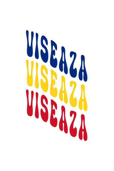 StoryGift Romania Sticker Adeziv 90CM Cuvantul Viseaza, in Culorile Steagului...