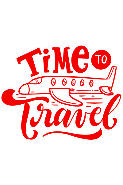 StoryGift Romania Sticker Exterior cu un avion si mesajul "Time to travel" - ...