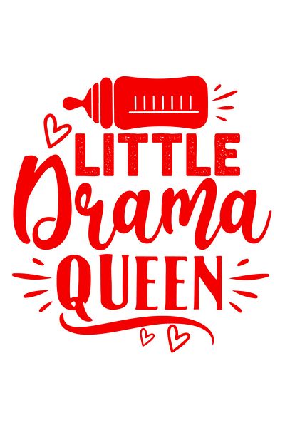 StoryGift Romania Sticker Autocolant 70CM Exterior pentru o fetita care este "regina dramei" - biberon inimioare