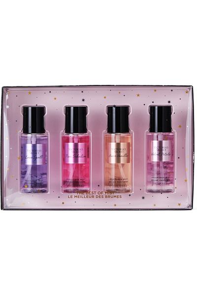 Victoria's Secret Fragrance Mist Collection, 4-Piece Mini Mists, Assorted Scents, Gift Set for Women