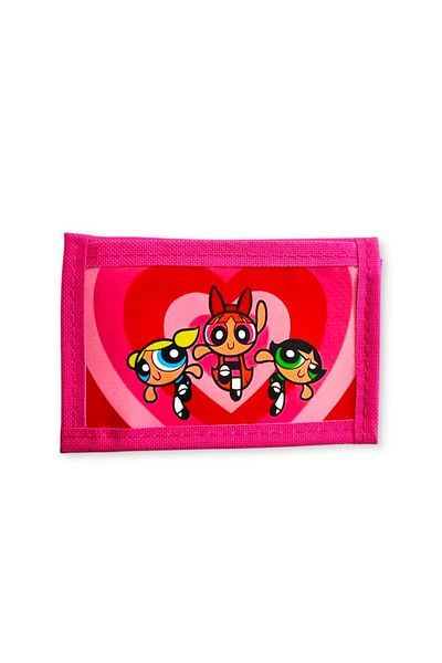 Bebek Özel Портфейл за момичета с велкро и цип, цветен портфейл с щампа на Powerpuff Girls