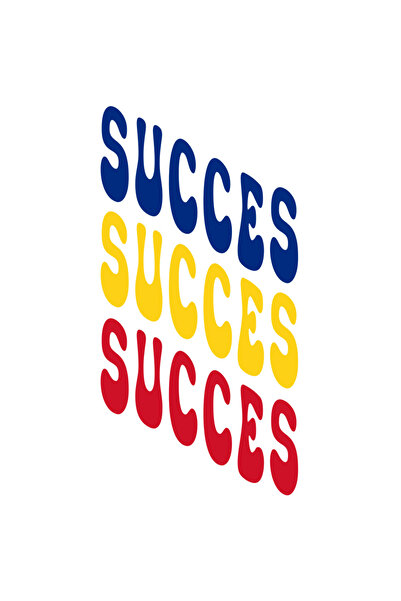 StoryGift Romania Sticker Eticheta 40CM Cuvantul Succes, in Culorile Steagulu...