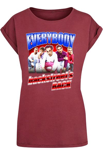 Merchcode Damen Ladies Backstreet Boys - Everybody Extended Shoulder Tee