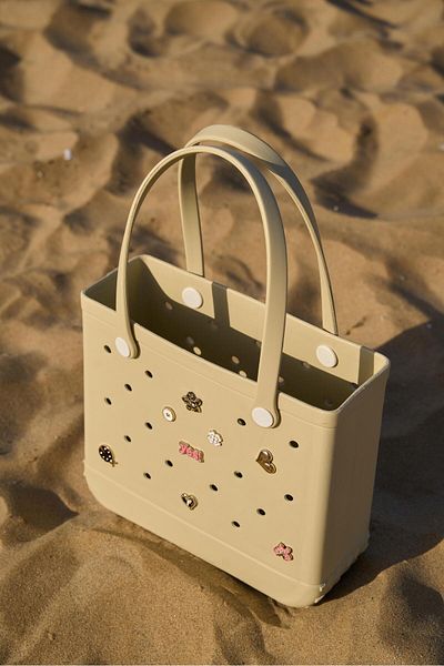 Tina İstanbul Jelly Charm Beach Bag Beige