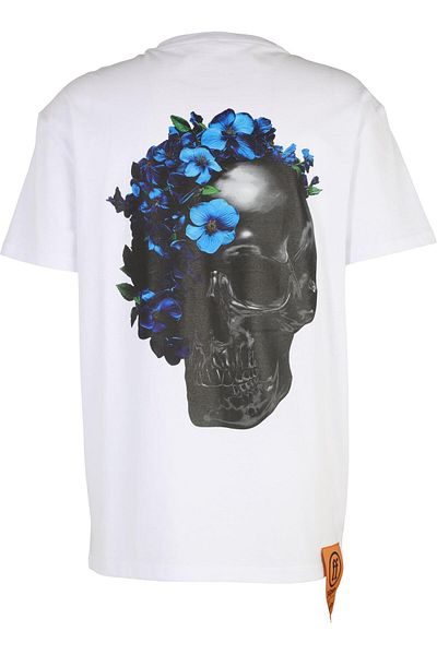Forgotten Faces Herren Flowered Skull Oversize Tee