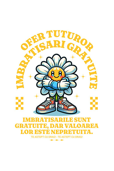 StoryGift Romania Sticker Autocolant 70CM Ofer Tuturor Imbratisari Gratuite -...