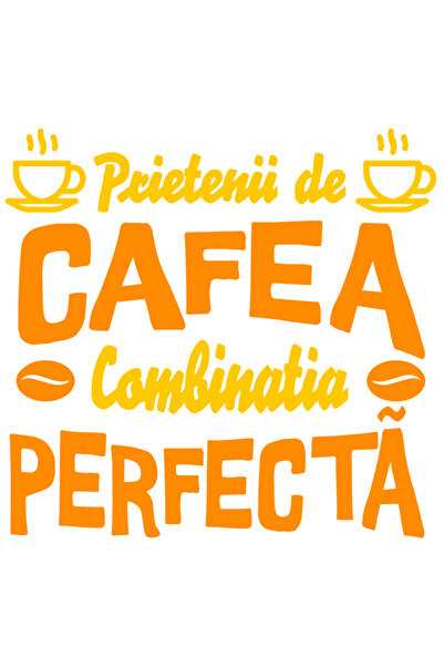 StoryGift Romania Sticker Autocolant 70CM Adeziv Prietenii de cafea, combinat...