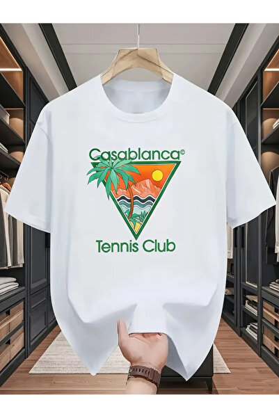 AEMİ Ανδρικό μπλουζάκι με στάμπα 100% βαμβακερό Oversize